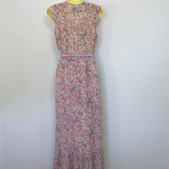 Reformation Dress “ Haven Floral “ Carole Print Maxi Wrap Tie Waist NWOT… - Picture 7 of 8